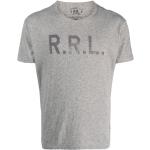 Camisetas grises de algodón de manga corta manga corta con cuello redondo con logo Ralph Lauren Lauren talla S para hombre 