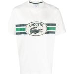 Camisetas blancas de algodón de manga corta rebajadas manga corta con cuello redondo con logo Lacoste para hombre 