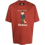 Camisetas rojas de algodón de tirantes  rebajadas con logo BARBOUR talla L para hombre 