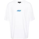 Camisetas blancas de algodón de manga corta manga corta con cuello redondo con logo Les benjamins para hombre 