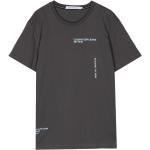 Camisetas estampada grises de algodón manga corta con cuello redondo con logo Calvin Klein Jeans para hombre 