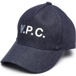 Gorras estampadas azules de poliester rebajadas talla 56 con logo A.P.C. talla 3XL para hombre 