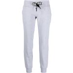 Pantalones estampados grises de algodón rebajados con logo DKNY talla XS para mujer 