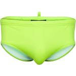 Bañadores slip verdes fluorescentes de poliester con logo Dsquared2 talla XS para hombre 
