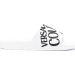 Sandalias planas blancas de goma con logo VERSACE Jeans Couture talla 39 para hombre 