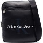 Bandoleras estampadas negras de piel rebajadas con logo Calvin Klein Jeans para hombre 