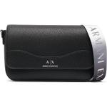 Bolsos satchel negros de PVC plegables con logo Armani Exchange para mujer 
