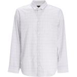 Camisas blancas de algodón de manga larga rebajadas manga larga con logo Armani Exchange talla L para hombre 