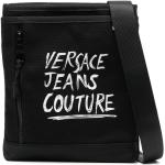 Bandoleras estampadas negras de poliester rebajadas con logo VERSACE Jeans Couture para hombre 