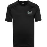 Camisetas deportivas negras de goma sin mangas con cuello redondo con logo Armani Emporio Armani 