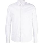 Camisas blancas de popelín de manga larga manga larga con logo Michael Kors talla M para hombre 