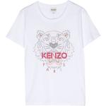Camisetas blancas de algodón de manga corta infantiles rebajadas con logo KENZO Kids 4 años 