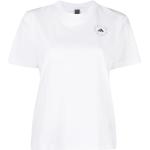 Camisetas orgánicas blancas de poliester de manga corta manga corta con cuello redondo con logo adidas Adidas by Stella McCartney de materiales sostenibles para mujer 
