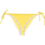 Bragas de bikini amarillas de poliester rebajadas con logo Calvin Klein con lazo talla L para mujer 