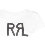 Camisetas blancas de algodón de manga corta manga corta con cuello redondo con logo Ralph Lauren Lauren talla XS para mujer 