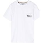 Camisetas blancas de algodón de manga corta rebajadas manga corta con cuello redondo con logo HUGO BOSS BOSS talla XS para mujer 