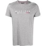 Camisetas grises de algodón de manga corta rebajadas manga corta con cuello redondo con logo Tommy Hilfiger Sport talla S para hombre 