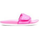 Sandalias rosas de goma con plataforma rebajadas con logo adidas Adidas by Stella McCartney para mujer 