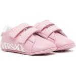 Zapatillas rosa pastel de cuero de piel con logo VERSACE talla 18 para bebé 