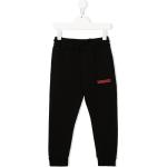 Pantalones negros de algodón de deporte infantiles rebajados con logo Dsquared2 8 años para niño 