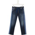 Jeans desgastados infantiles azules de poliester informales con logo Dolce & Gabbana 