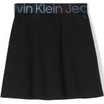 Faldas infantiles negras de viscosa rebajadas informales con logo Calvin Klein para niña 