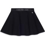 Faldas infantiles negras de viscosa informales con logo Calvin Klein para niña 