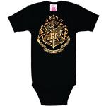 Logoshirt Pelicula - Harry Potter - Hogwarts - Emblema - Body para bebé - Pelele para bebé - Negro - Diseño Original con Licencia, Talla 86/98, 13-24 Meses