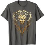 Camisetas grises de encaje con encaje  Warcraft con logo talla S para hombre 