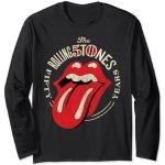 Camisetas negras de encaje de manga larga Rolling Stones manga larga con logo talla S para mujer 
