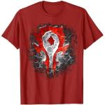 Camisetas rojas de encaje con encaje  Warcraft con logo talla S para hombre 