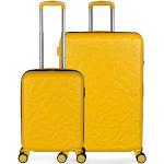 Set de maletas amarillas con mango telescópico Lois para mujer 