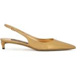 Zapatos dorados de charol de tacón con tacón de 3 a 5cm con logo Dolce & Gabbana talla 39 para mujer 