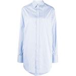 Camisas azules celeste de algodón de manga larga rebajadas manga larga marineras con rayas talla XL para mujer 