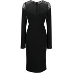 Vestidos negros de viscosa de manga larga rebajados manga larga con cuello redondo PINKO talla 3XL para mujer 