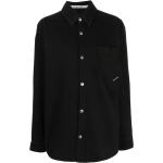 Camisas negras de algodón de manga larga manga larga con logo Alexander Wang talla L para mujer 