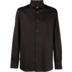 Camisas negras de algodón de manga larga rebajadas manga larga Armani Emporio Armani talla S para hombre 