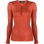 Jerséis naranja de lana de lana rebajados manga larga de punto Dsquared2 talla M para mujer 