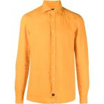 Camisas naranja de lino de lino  rebajadas manga larga FAY para hombre 