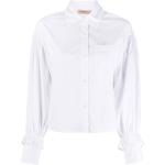 Camisas blancas de algodón de manga larga rebajadas manga larga Twinset con volantes talla XXL para mujer 