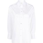 Camisas blancas de algodón de manga larga rebajadas manga larga con cuello alto VINCE para mujer 