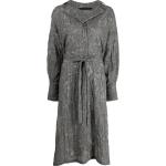 Túnicas vestido grises de lana rebajadas manga larga de punto talla XL para mujer 