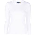 Camisetas blancas de algodón de cuello redondo manga larga con cuello redondo Ralph Lauren Polo Ralph Lauren talla XL para mujer 