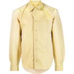 Camisas doradas de poliester de manga larga rebajadas manga larga para hombre 