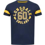 Camisetas deportivas azules de algodón rebajadas con logo Lonsdale talla L para hombre 