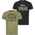 Camisetas deportivas multicolor de algodón rebajadas con cuello redondo con logo Lonsdale talla S para hombre 