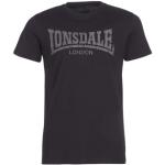 Camisetas negras rebajadas con logo Lonsdale talla S para hombre 