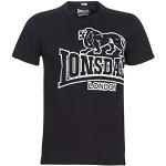 Camisetas negras de jersey de manga corta rebajadas manga corta Lonsdale talla M para hombre 