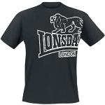 Camisetas negras de jersey de manga corta manga corta Lonsdale talla XL para hombre 