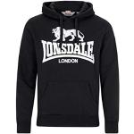Sudaderas deportivas negras con logo Lonsdale talla S para hombre 